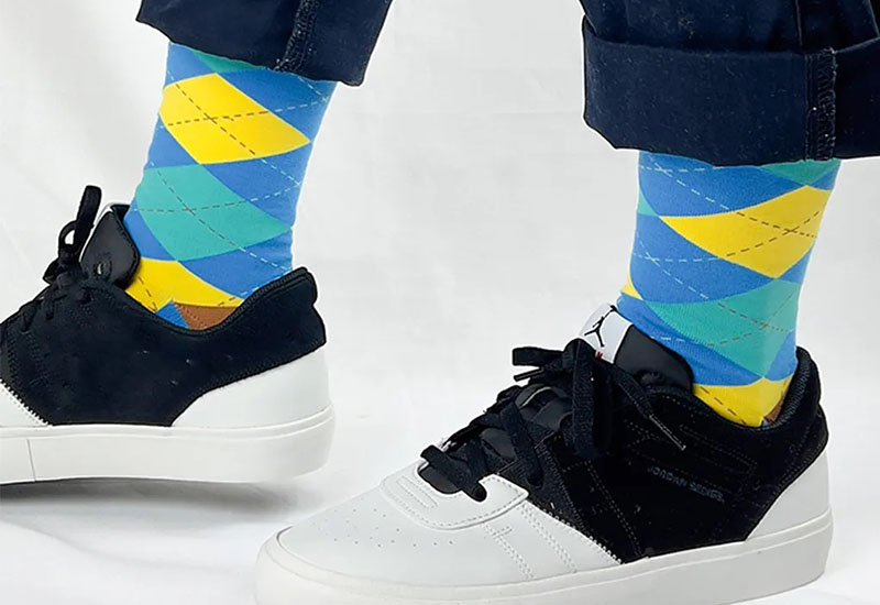 經典菱格紋-藍 厚襪款(2種尺寸)